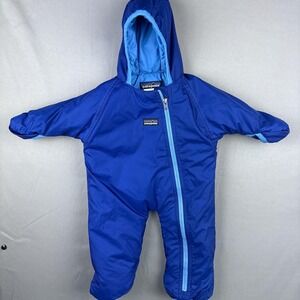 Patagonia Baby Infant Reversible Puff-Ball Bunting Blue Insulated 60129